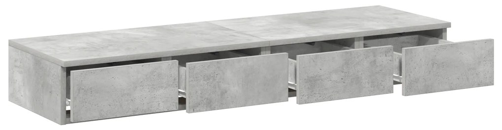 vidaXL Κομοδίνα Σκυρόδεμα Γκρι 120x36.5x16.5 εκ.