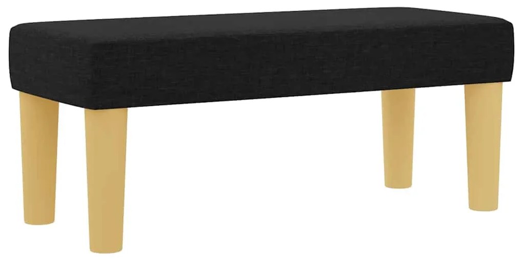vidaXL Κρεβάτι με ελατήρια με στρώμα Μαύρο 100 x 200 cm ύφασμα
