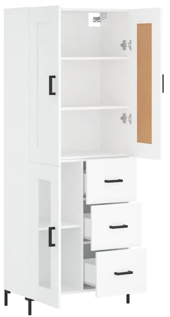 vidaXL Ντουλάπι Λευκό 69,5x34x180 εκ. από Επεξεργασμένο Ξύλο