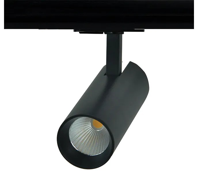 SAND BLACK LED TRACK LUMINAIRE 10W 3000K 1-PHASE 36° 1000LM 230V AC Ra80 Φ55*153MM 5YRS - SOLINE1030B2 - SOLINE1030B2