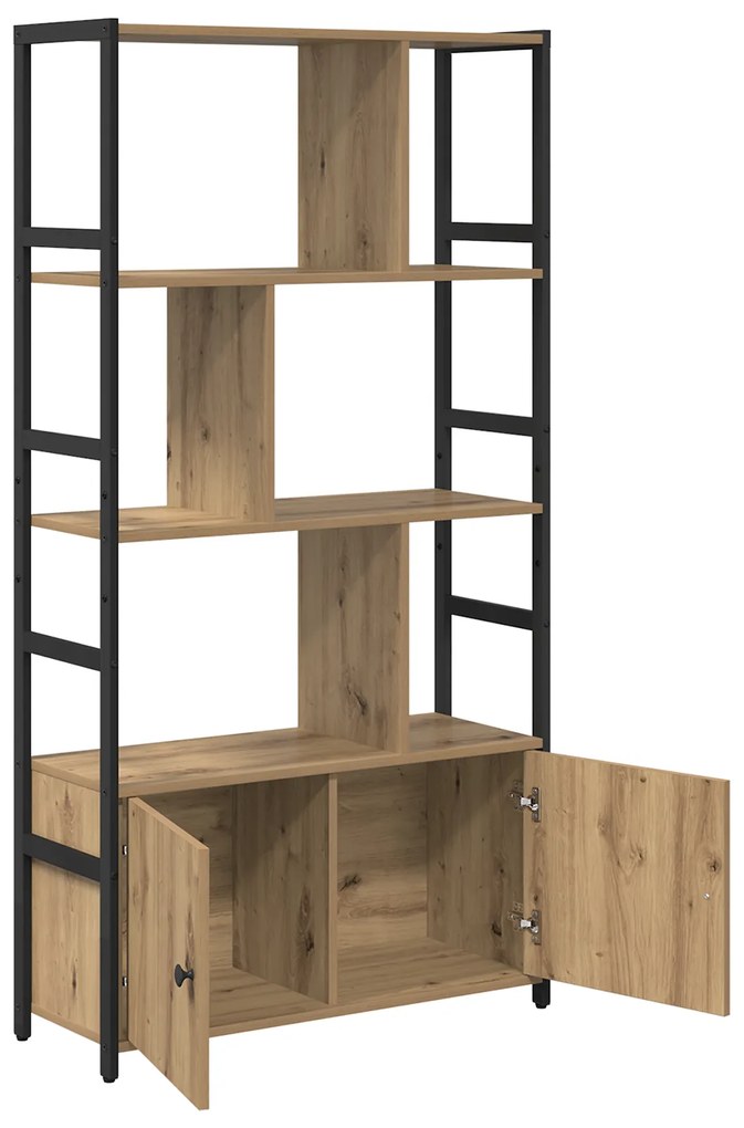 vidaXL Ράφι Βιβλίων artisan δρυς 80 x 30 x 155.5 εκ Επεξεργασμένο ξύλο