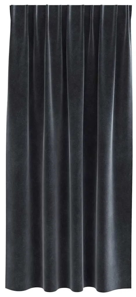 vidaXL Κουρτίνες με κουρτίνες 2 pcs Σκούρο γκρι 140 x 175 cm Βελούδο