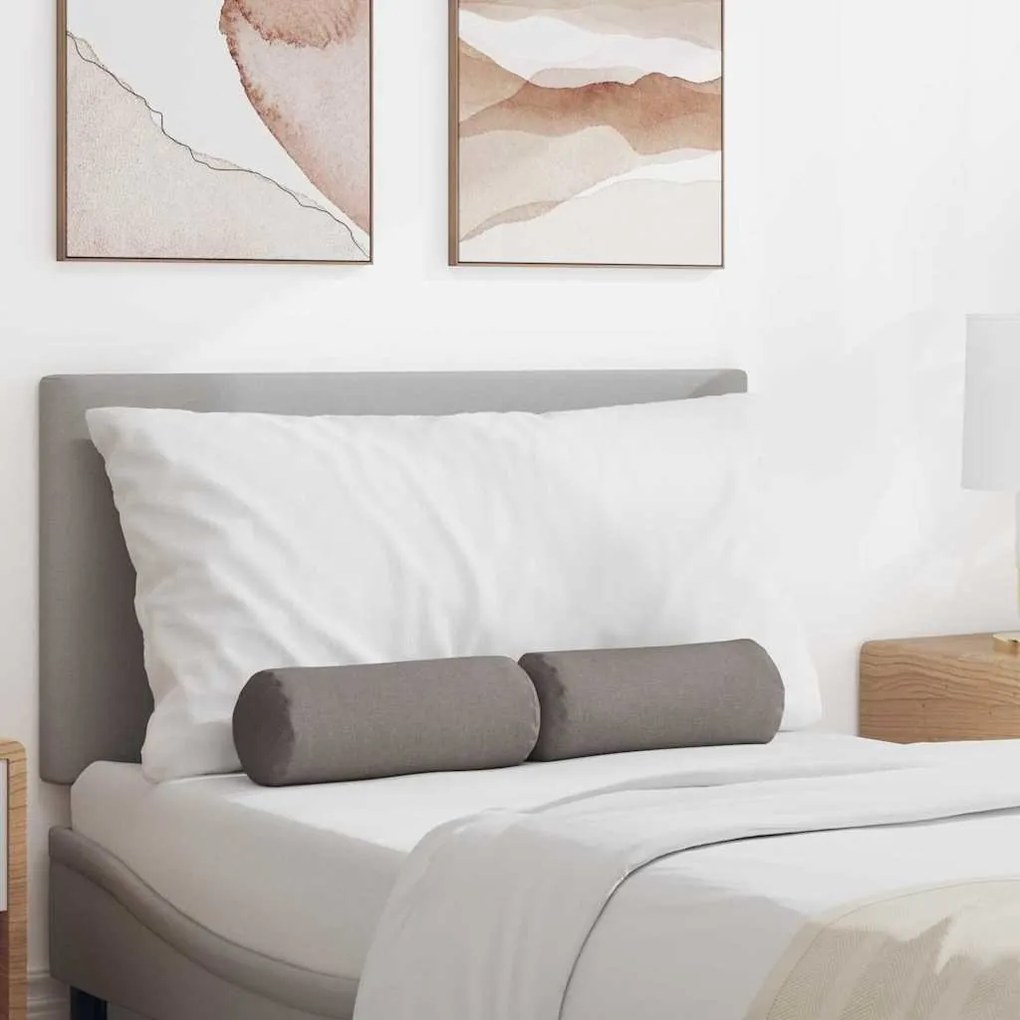 vidaXL Μαξιλάρια Στήριγμα 2 pcs Taupe Ø 15 x 40 εκ ύφασμα