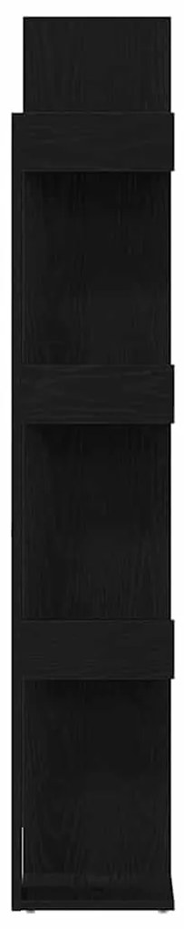 vidaXL Βιβλιοθήκη Μαύρης Δρυς 86x25,5x140 εκ από Επεξεργασμένο Ξύλο