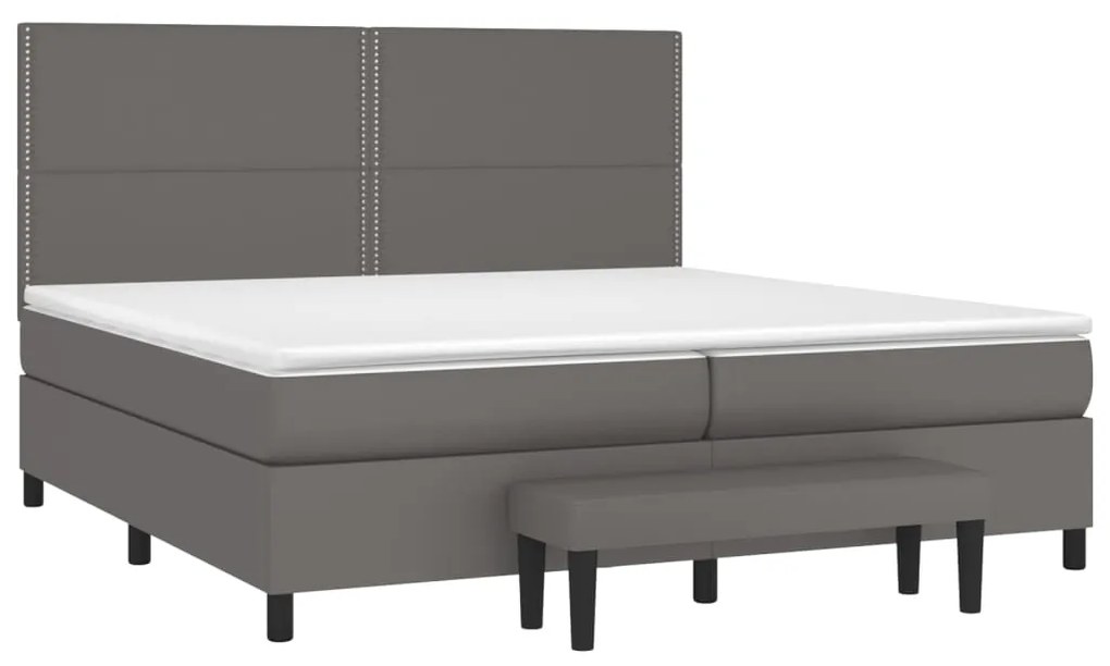 ΚΡΕΒΑΤΙ BOXSPRING ΜΕ ΣΤΡΩΜΑ ΓΚΡΙ 200X200 ΕΚ. ΣΥΝΘΕΤΙΚΟ ΔΕΡΜΑ 3137627