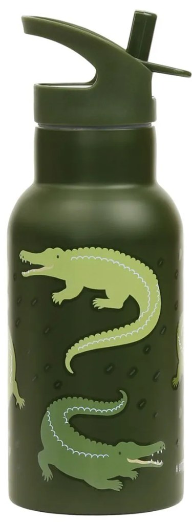 Παγούρι 350ml Με Καλαμάκι Α Little Lovely Company Crocodiles DBSSCR68