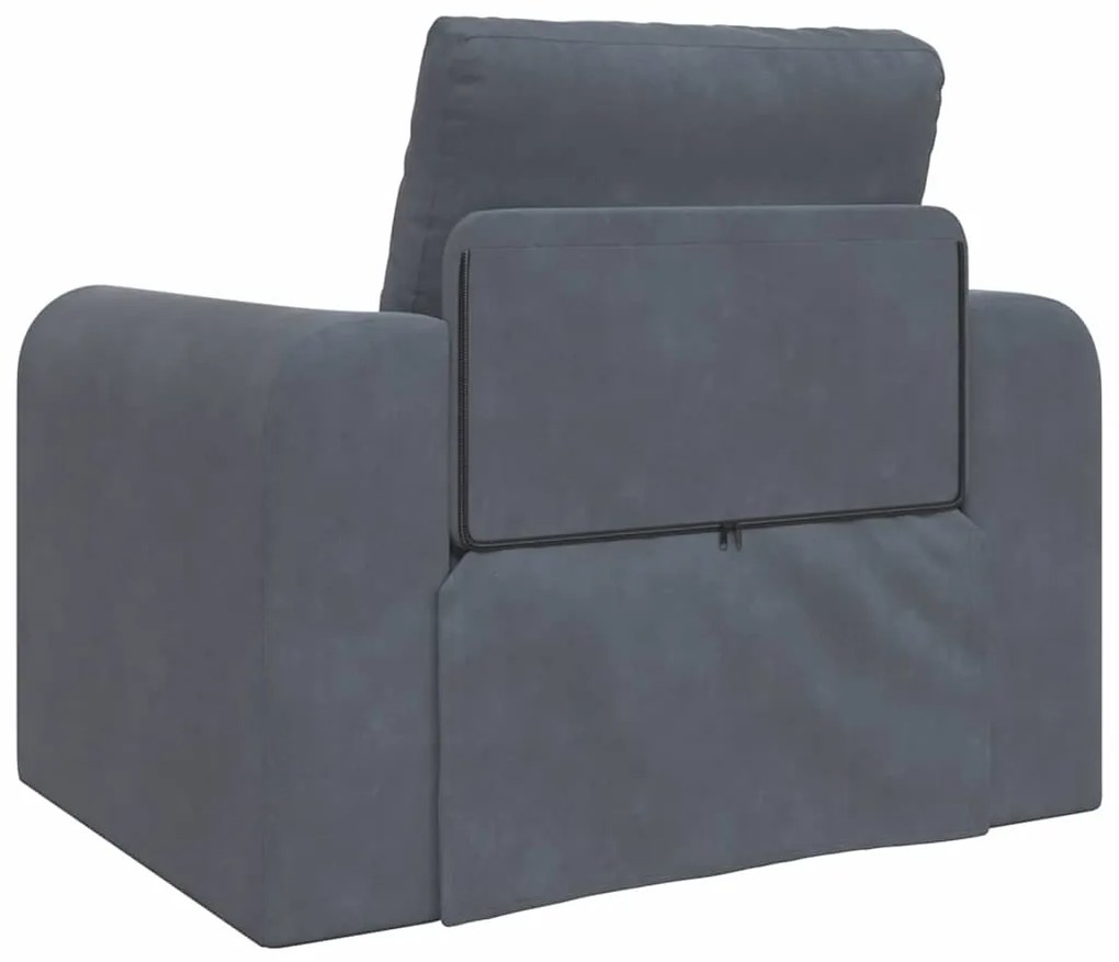 vidaXL Κρεβάτι καναπές Σκούρο γκρι 98 x 71 x 83 εκ. Βελούδο
