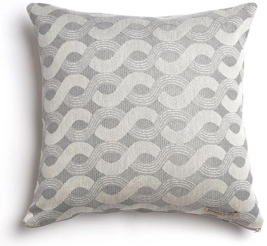 Μαξιλαροθήκη Διακοσμητική Pinovo Classic Grey Aslanis Home 45X45 Βαμβάκι-Chenille