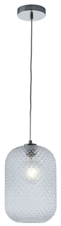 Φωτιστικό Οροφής Ashford I-ASHFORD-S20 TR 1xE27 Φ20cm 150cm Clear Luce Ambiente Design Γυαλί