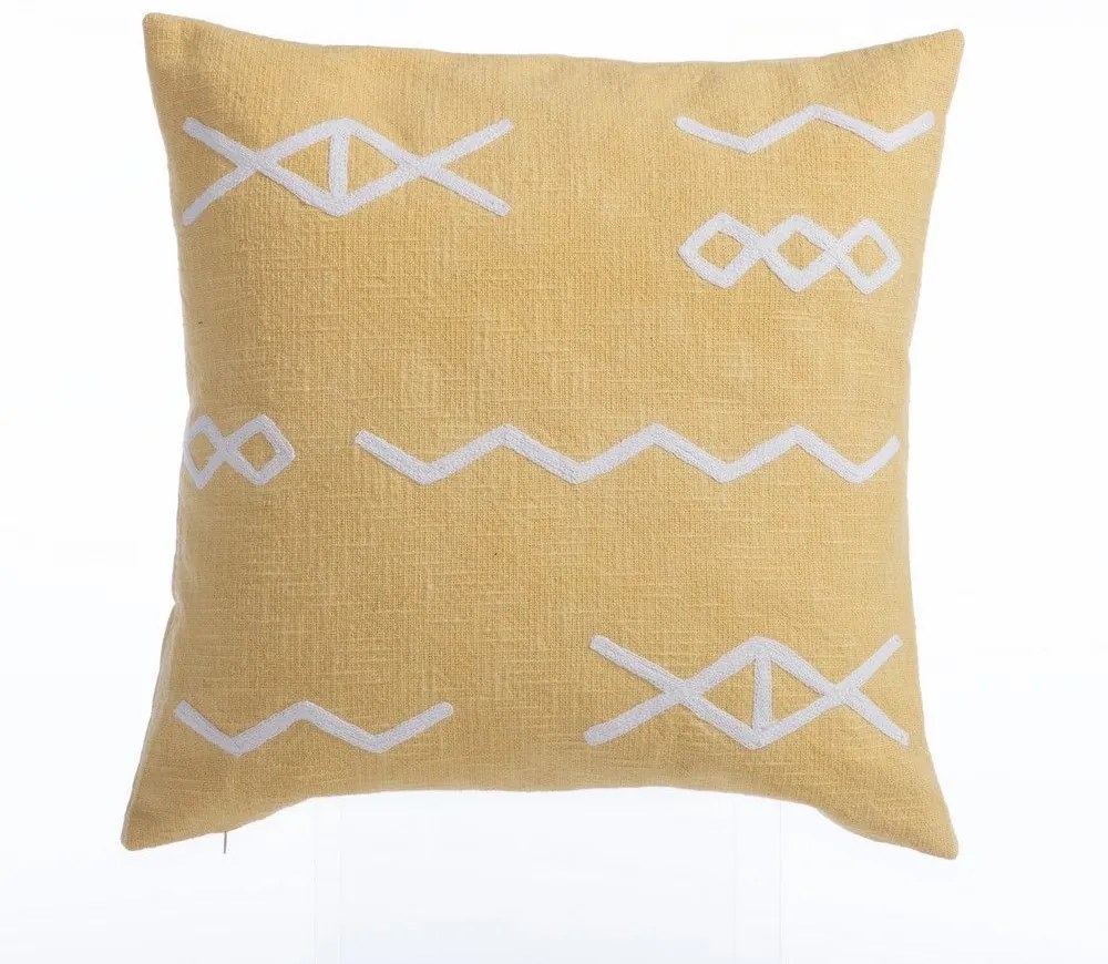 Μαξιλάρι Διακοσμητικό (Με Γέμιση) Create Yellow Nef-Nef Homeware 45X45 100% Βαμβάκι