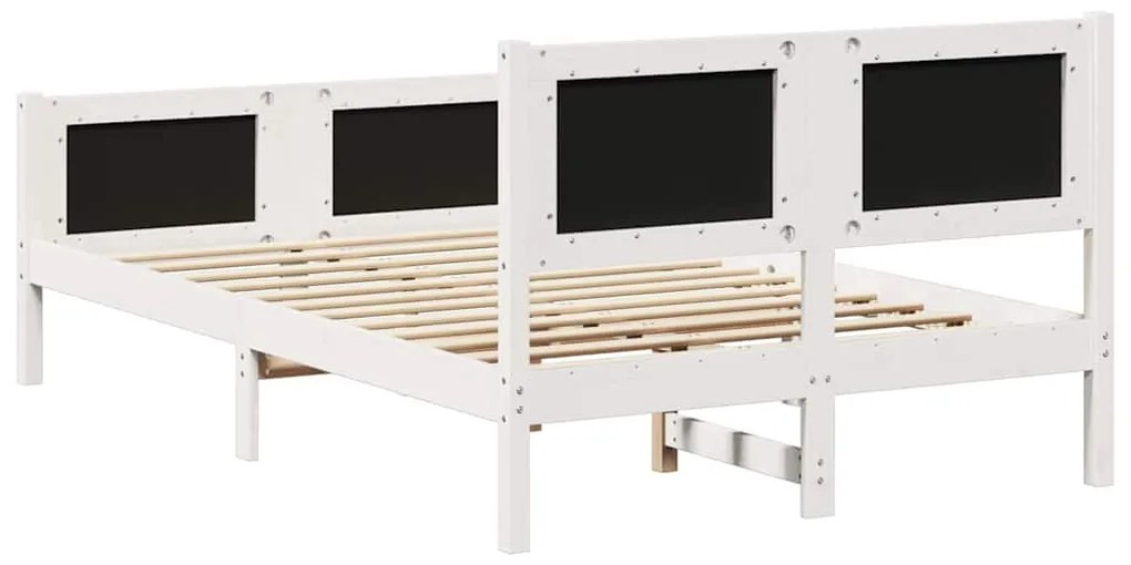 vidaXL Σκελετός Κρεβατιού Λευκό και ανοιχτό γκρι 120 x 200 cm