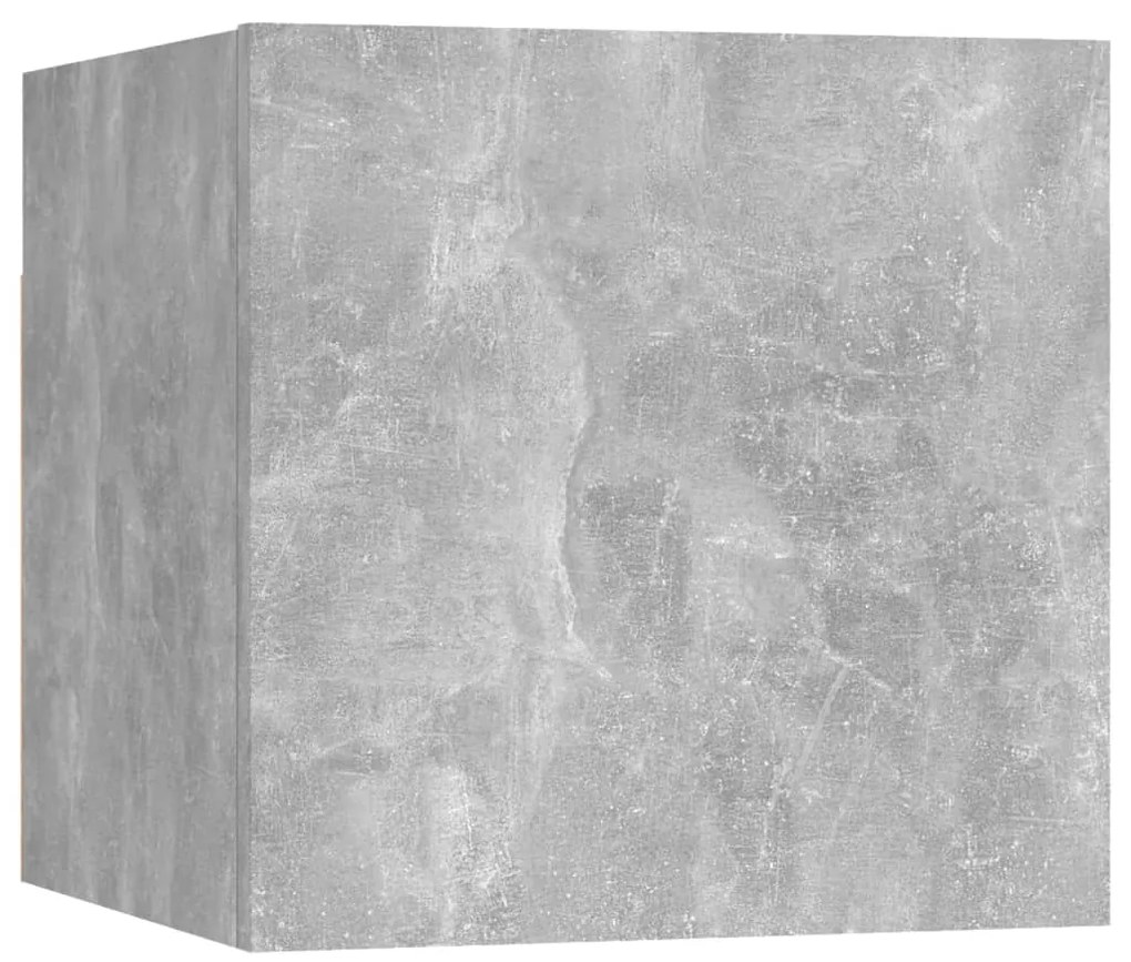 vidaXL Έπιπλα Τηλεόρασης Σετ 7 τεμ. Γκρι Σκυροδέματος από Μοριοσανίδα