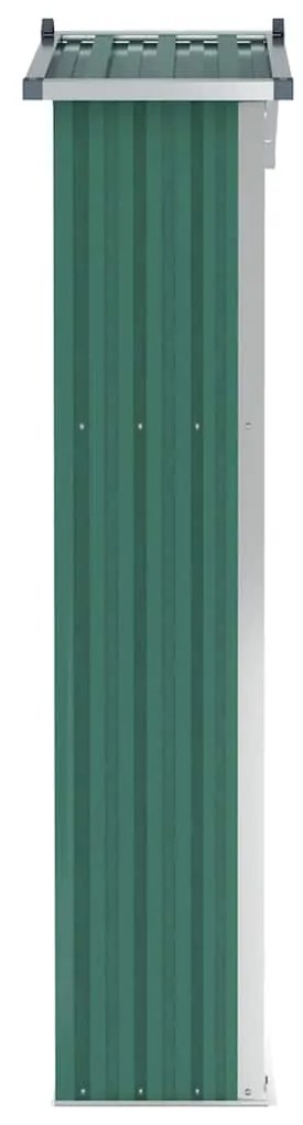 vidaXL Αποθήκη Κήπου Πράσινη 116x45x175 εκ. από Γαλβανισμένο Ατσάλι