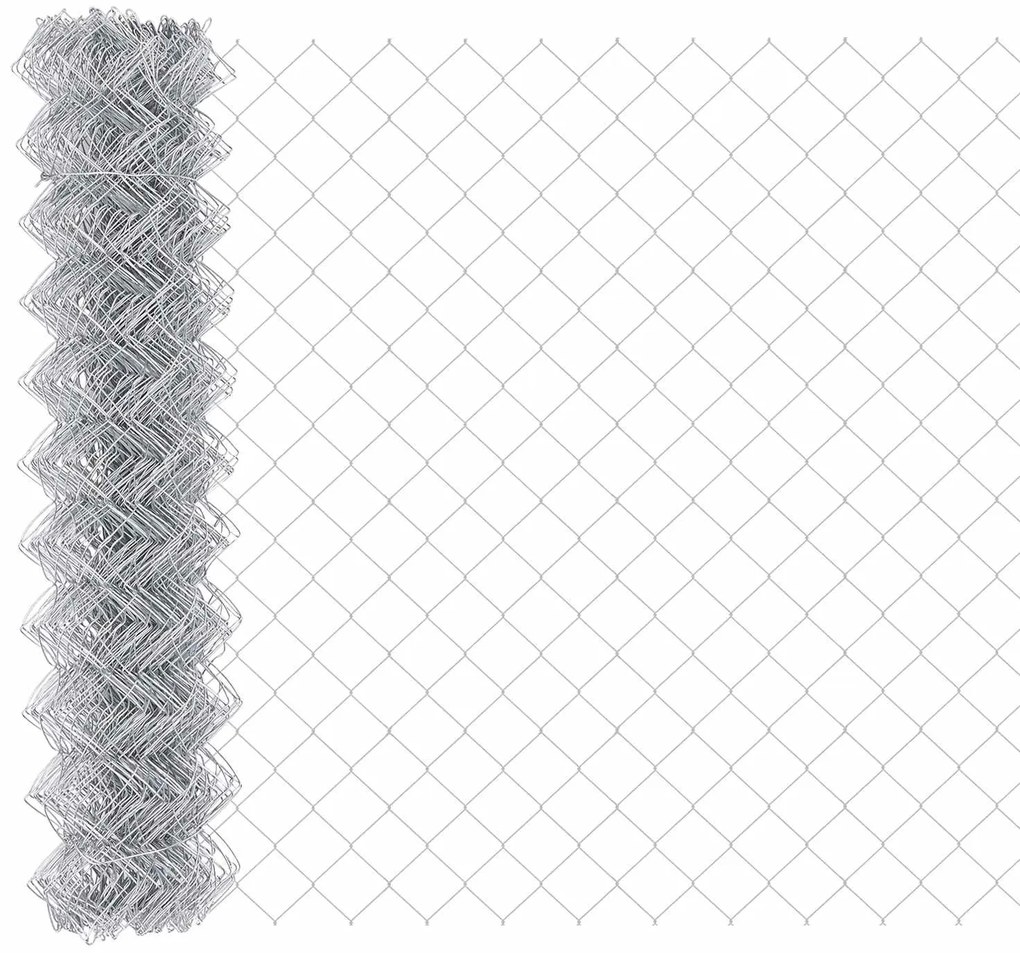 Φράχτης αλυσίδας Ασημί 10 x 1,4 μ Γαλβανισμένος χάλυβας