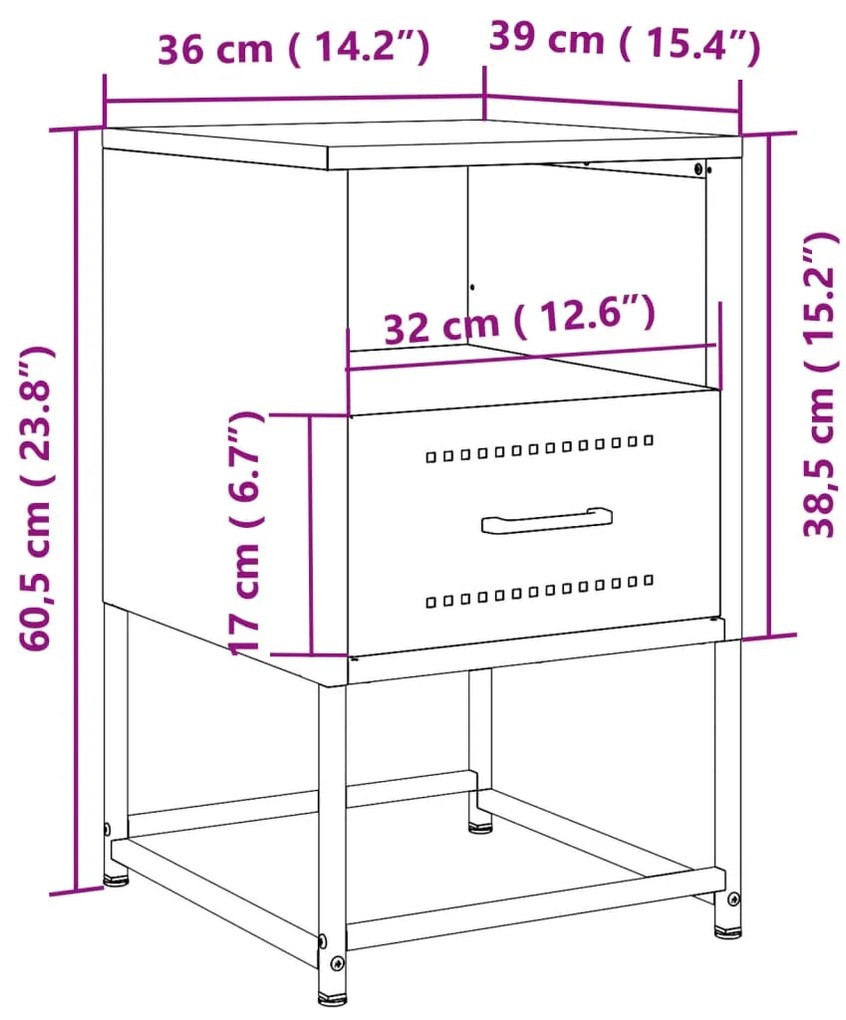 ΚΟΜΟΔΙΝΟ ΜΟΥΣΤΑΡΔΙ 36X39X60,5 ΕΚ. ΑΠΟ ΧΑΛΥΒΑ 846560