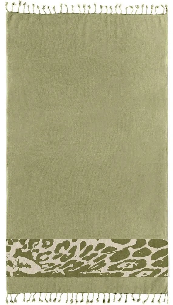 Πετσέτα Θαλάσσης - Παρεό Pestemal 24 Khaki Guy Laroche Θαλάσσης 90x170cm 100% Βαμβάκι
