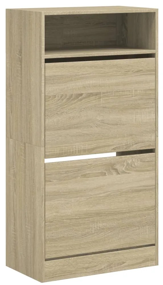 vidaXL Παπουτσοθήκη Sonoma Δρυς 60x34x116 εκ. από Επεξεργασμένο Ξύλο