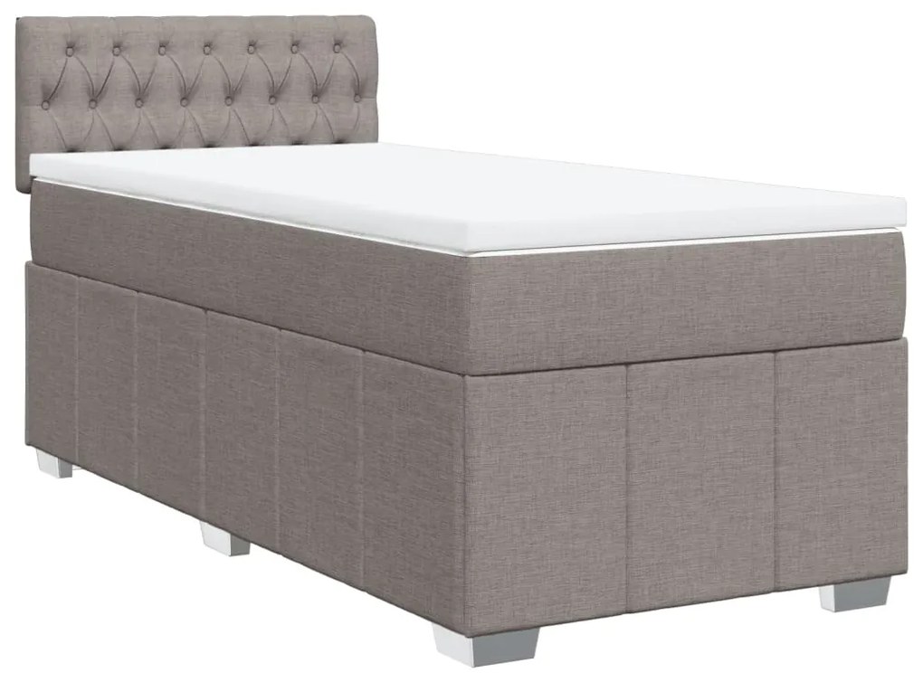 ΚΡΕΒΑΤΙ BOXSPRING ΜΕ ΣΤΡΩΜΑ TAUPE 100 X 200 ΕΚ. ΥΦΑΣΜΑΤΙΝΟ 3286990