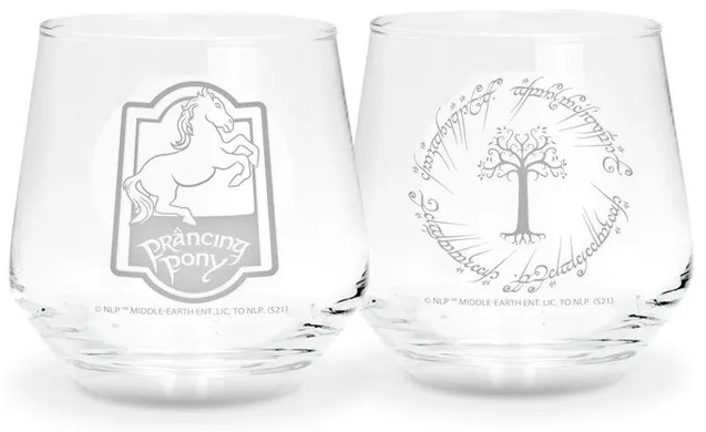 Ποτήρι Lord of the Rings - Prancing Pony & Gondor