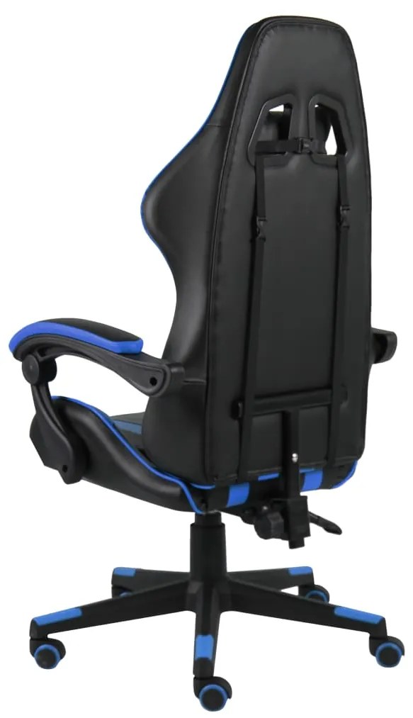 vidaXL Καρέκλα Racing Μαύρο / Μπλε από Συνθετικό Δέρμα