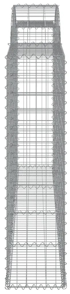 vidaXL Συρματοκιβώτια Τοξωτά 7 τεμ. 300x30x120/140 εκ. Γαλβαν. Ατσάλι