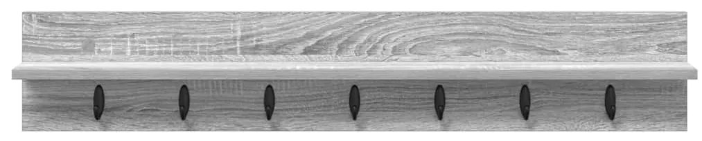 vidaXL Τοίχου Κρεμάστρα Επιτοίχιο Γκρίζο Σονομα 100 x 10,5 x 18 εκ