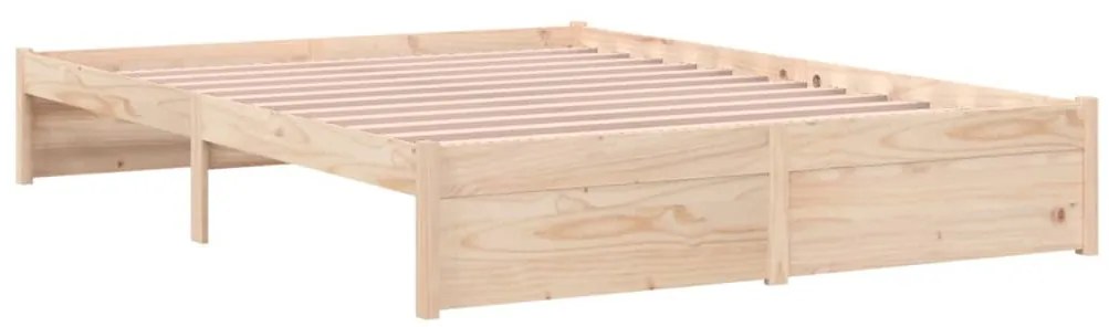 vidaXL Πλαίσιο Κρεβατιού 140 x 190 εκ. από Μασίφ Ξύλο