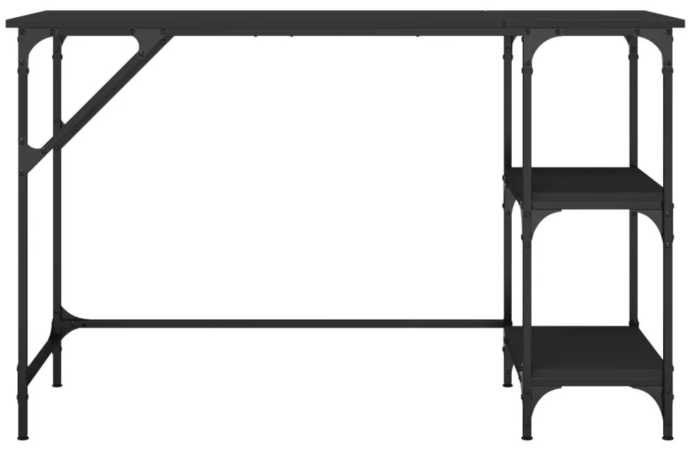 vidaXL Γραφείο Μαύρο 120 x 50 x 75 εκ. από Μέταλλο&Επεξεργασμένο Ξύλο