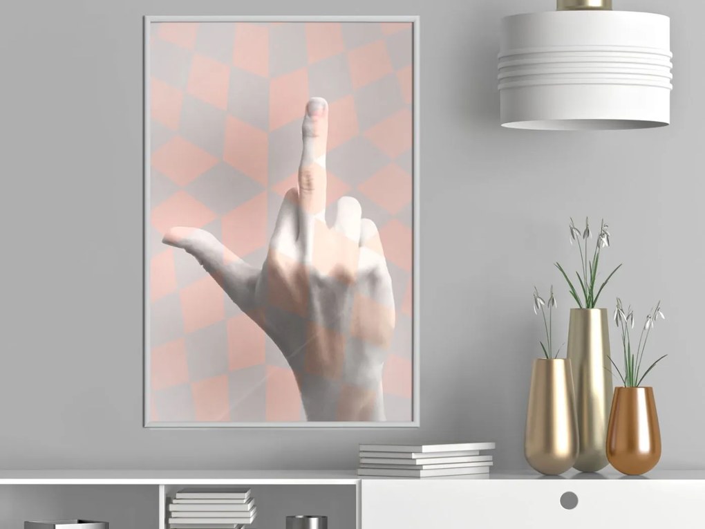 Αφίσα - Middle Finger - 20x30 - Χρυσό - Χωρίς πασπαρτού