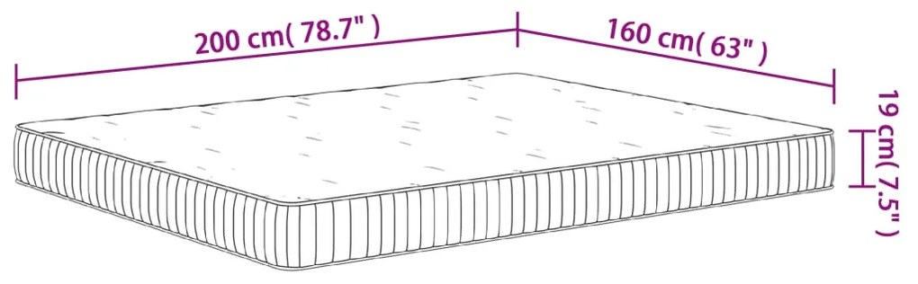 ΣΤΡΩΜΑ ΜΕ POCKET SPRINGS ΜΕΣΑΙΑ ΣΚΛΗΡΟΤΗΤΑ 160 X 200 ΕΚ. 372818