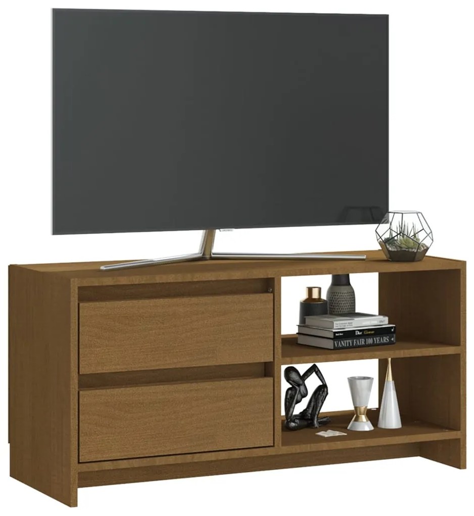 vidaXL Έπιπλο Τηλεόρασης Μελί 80 x 31 x 39 εκ. από Μασίφ Ξύλο Πεύκου