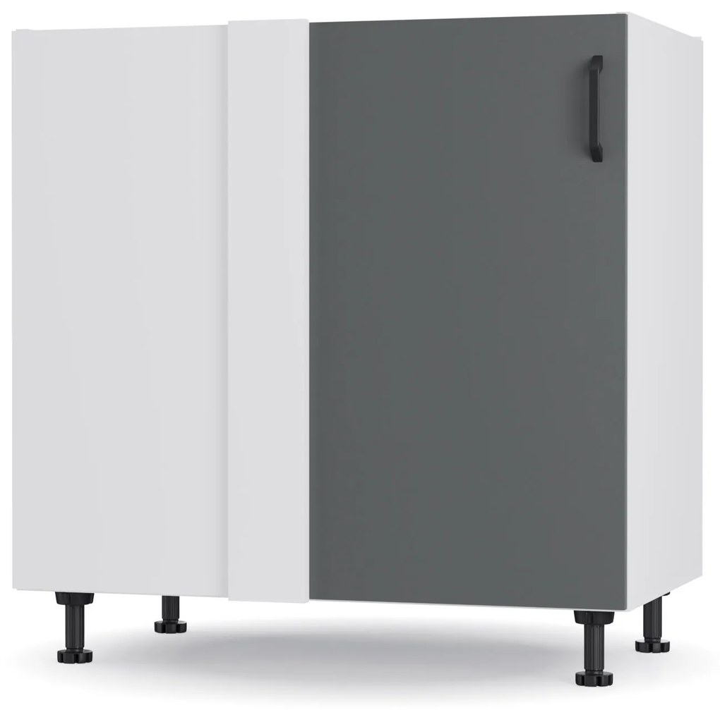 Modest Κάτω Γωνιακό Ντουλάπι Ανθρακί 80x48x82εκ BC80822M03