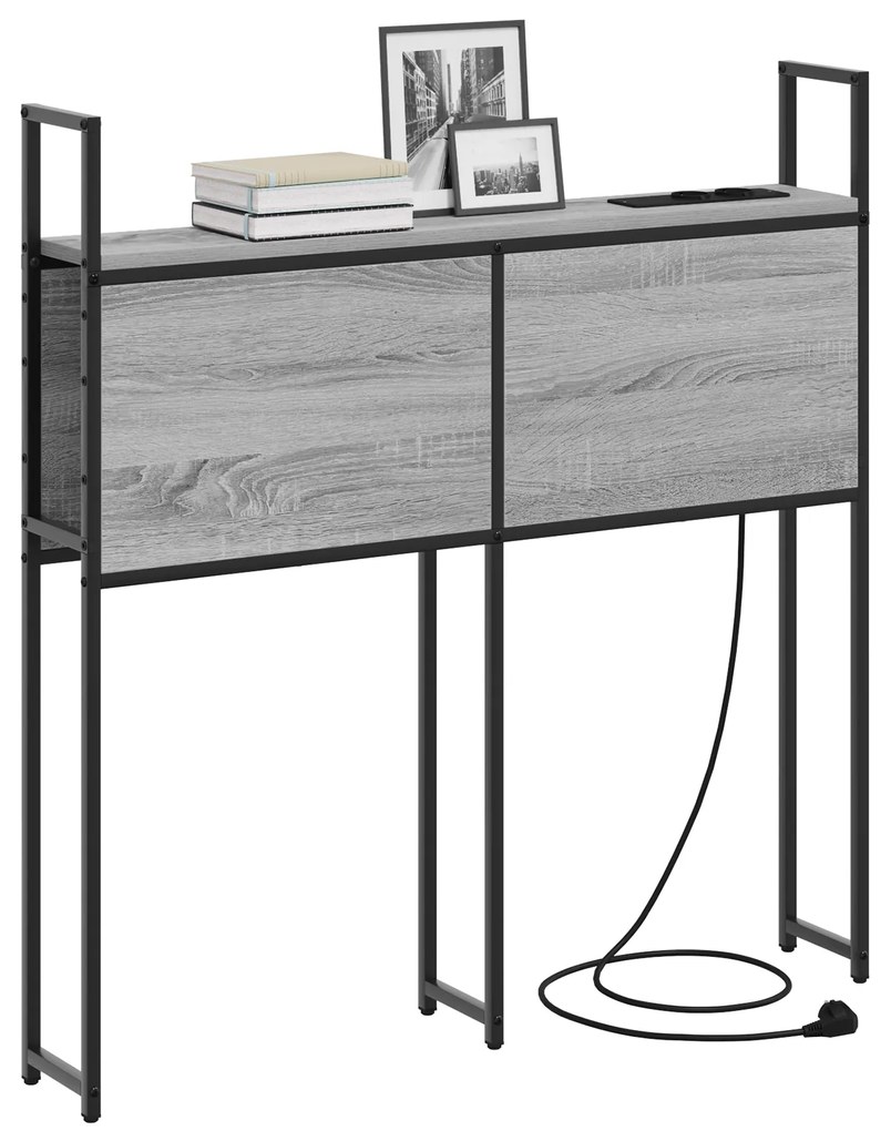 vidaXL Κεφαλάρι Αποθήκης Γκρι sonoma 90 cm Επεξεργασμένο ξύλο