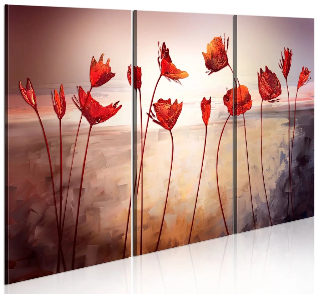 Πίνακας - Bright red poppies 90x60