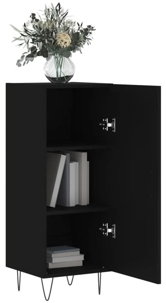 vidaXL Ντουλάπι Μαύρο 34,5 x 34 x 90 εκ. από Επεξεργασμένο Ξύλο