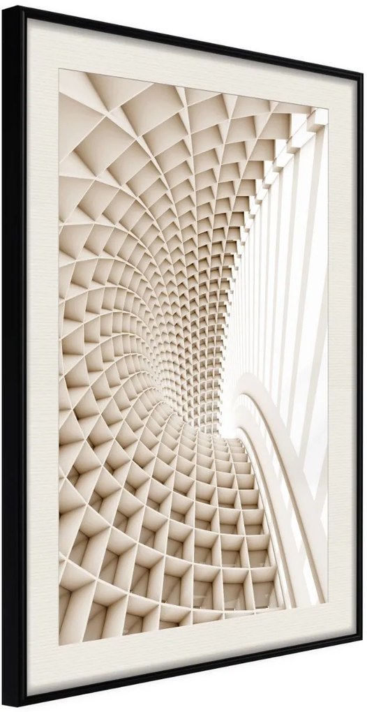 Αφίσα - Curved Library - 30x45 - Μαύρο - Με πασπαρτού