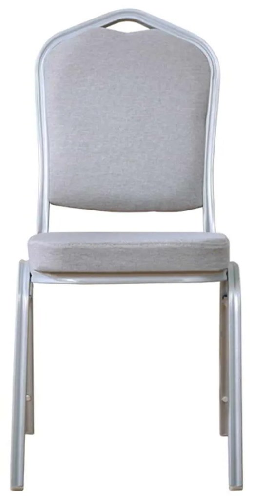 Καρέκλα HILTON Μεταλλική Silver Ύφασμα Γκρι 44x55x93cm