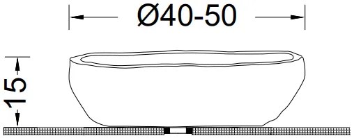 Νιπτήρας πέτρινος Riverstone Vero mini Fossil