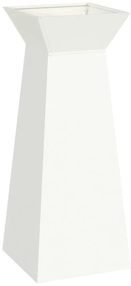 vidaXL Γλάστρα Πυλώνας Λευκό 40 x 40 x 100 cm Ατσάλι