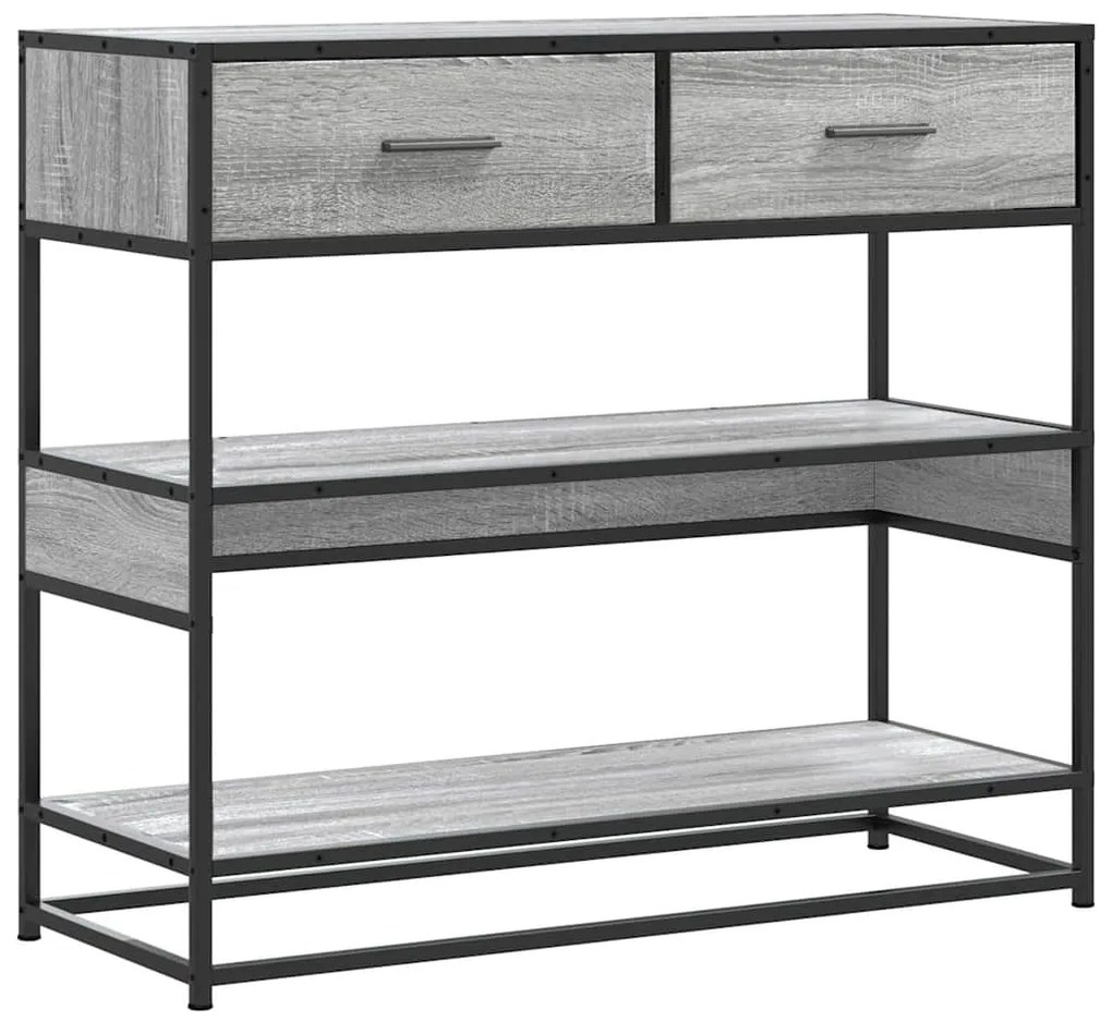vidaXL Τραπέζι κονσόλας Γκρίζο Σονόμα 90x35x80 cm Ξύλινη κατασκευή