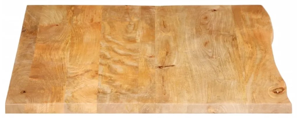 vidaXL Επιφάνεια Τραπεζιού 90x80x2,5 εκ. Live Edge Μασίφ Ξύλο Μάνγκο