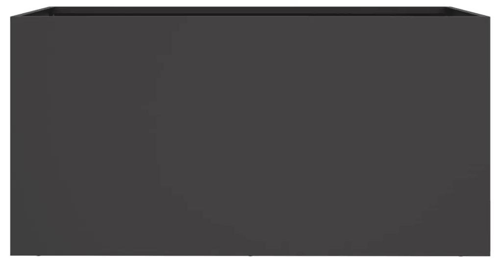 Ζαρντινιέρα Μαύρη 62x30x29 εκ. από Χάλυβα Ψυχρής Έλασης - Μαύρο