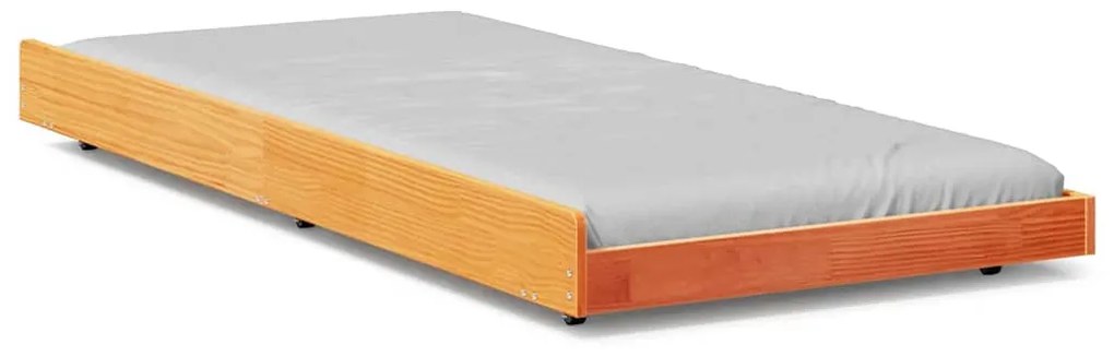 vidaXL Σκελετός Κρεβατιού Καφέ 80 x 200 cm Μασίφ ξύλο πεύκου