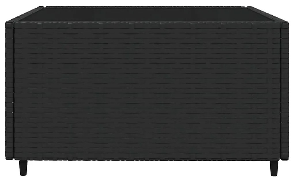 vidaXL Σαλόνι Κήπου Σετ 3 Τεμαχίων Μαύρο Συνθετικό Ρατάν με Μαξιλάρια