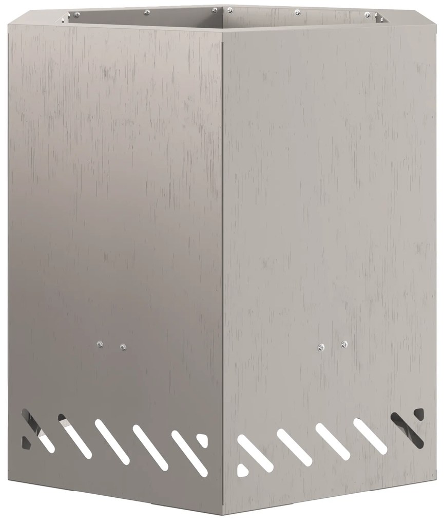 vidaXL Υποδαύλινες Φωτιές Εξαγωνικές 48x48x51 εκ. Ανοξείδωτο Ατσάλι