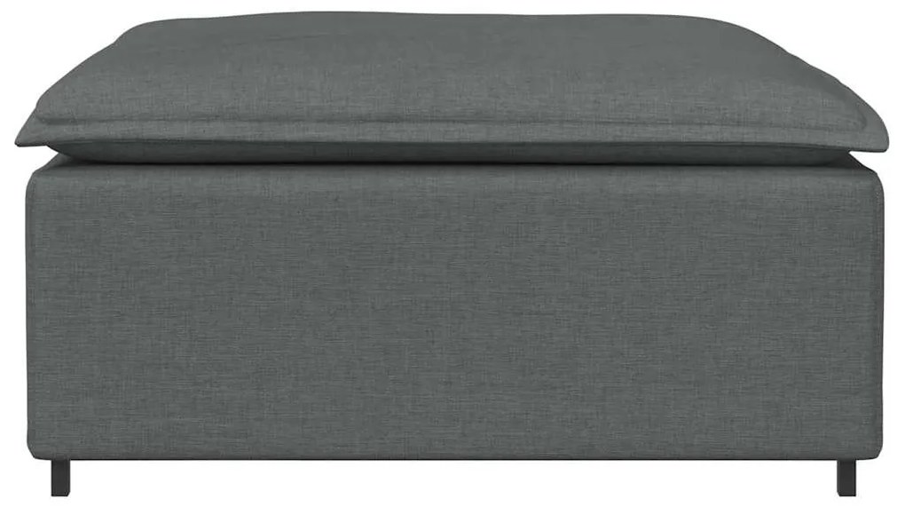 vidaXL Υποπόδιο Καναπέ Σκούρο Γκρι 100 x 100 x 48 εκ.