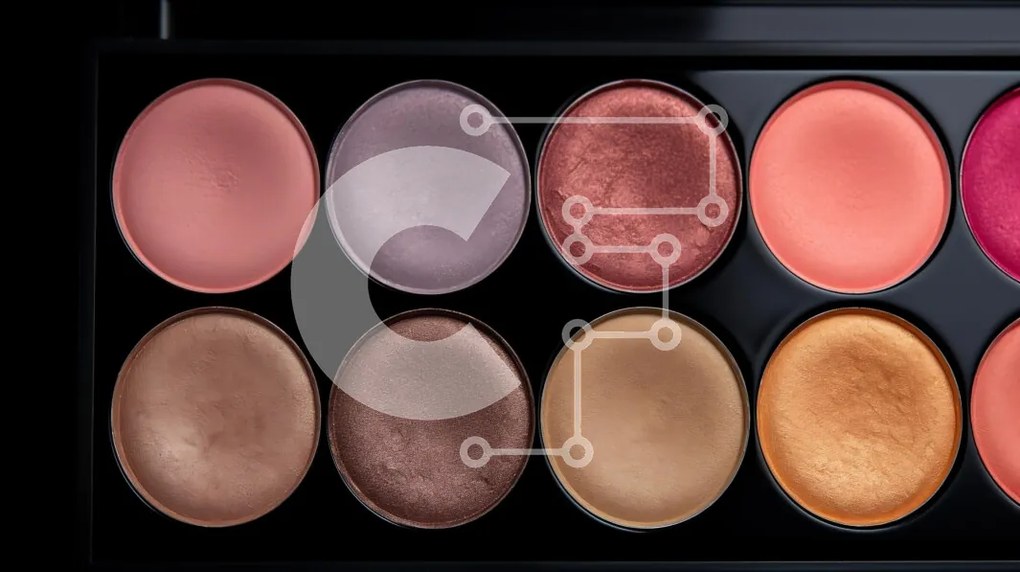 Intra Συλλεκτικό Ξύλινο Παζλ Plywood 4mm - Ζωντανή παλέτα μακιγιάζ με ρουζ και αποχρώσεις highlighter Σε Ξύλινο Κουτί - Διαστάσεις Puzzle: 10x10 cm – 25 κομμάτια