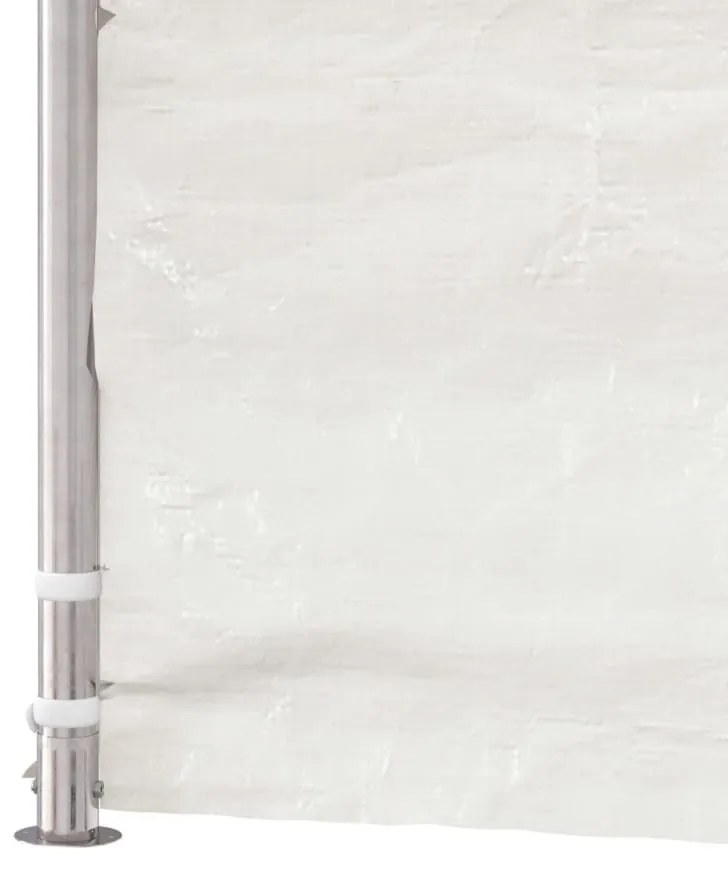 Κιόσκι με Τέντα Λευκό 15,61 x 2,28 x 2,69 μ. από Πολυαιθυλένιο - Λευκό