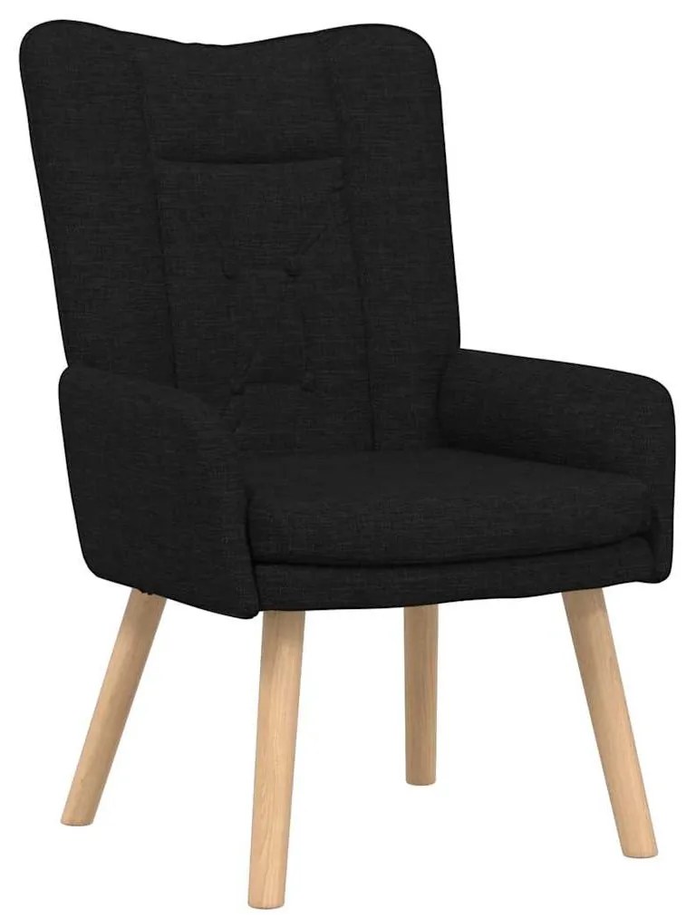 vidaXL Χαλαρωτική Πολυθρόνα Μαύρο 63 x 67 x 94 εκ. ύφασμα