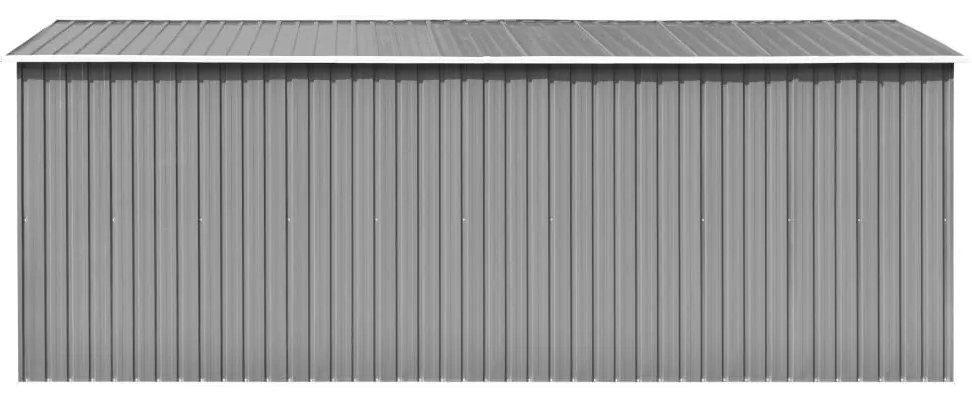 vidaXL Αποθήκη Κήπου Γκρι 257 x 489 x 181 εκ. από Μέταλλο
